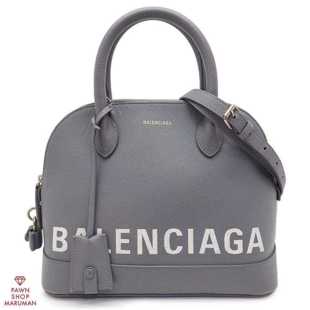 BALENCIAGA Ville Top Handle Leather Gray
